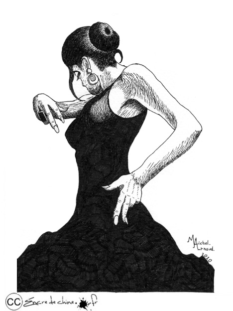 dessin flamenco