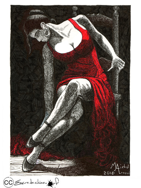 dessin flamenco